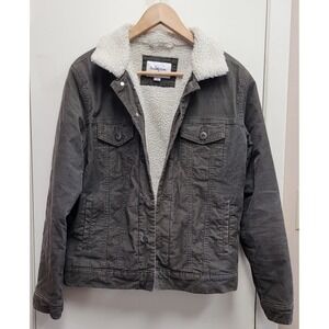 Goodfellow & Co Charcoal Bomber Jacket with Sherpa Lining